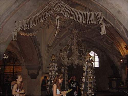 Shangrala's Chapel With Human Bone Art