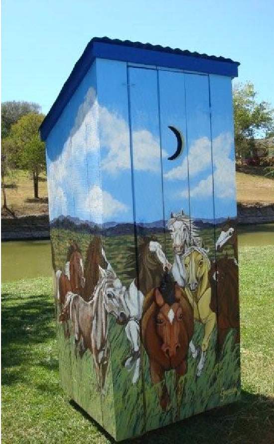 Shangrala's Texas Outhouse Art
