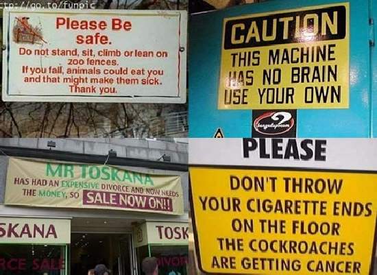 Shangrala's Humorous Signs