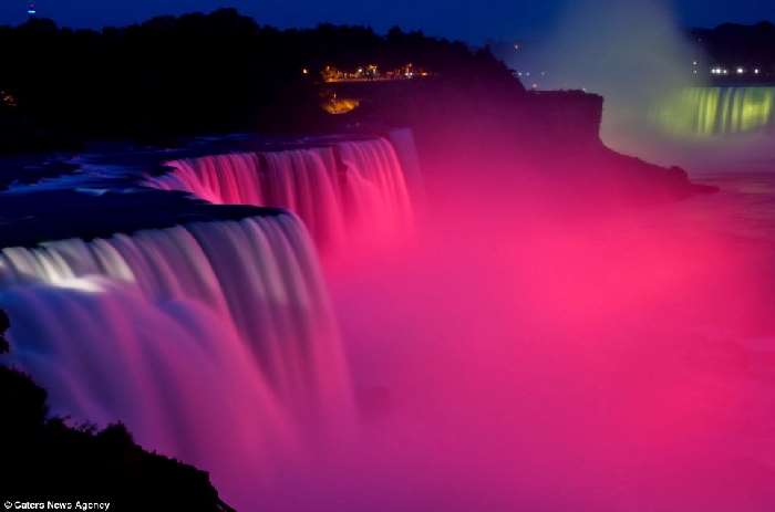 Shangrala's Niagara Falls In Neon