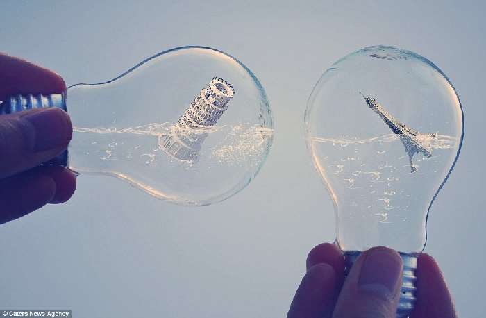 Shangrala's Light Bulb Illusion Art !