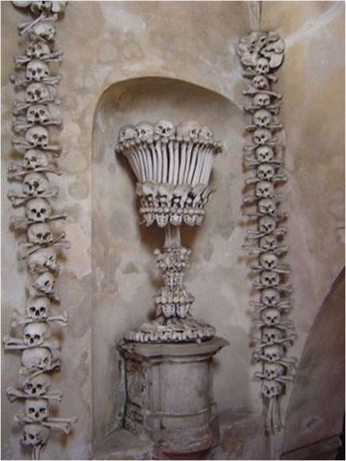 Shangrala's Chapel With Human Bone Art