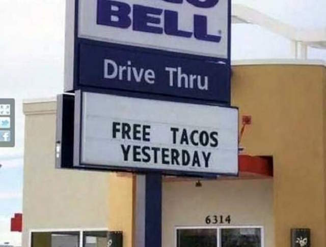 Shangrala's Funny Fast Food Signs