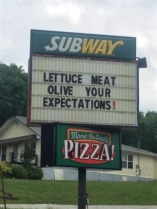 Shangrala's Funny Fast Food Signs
