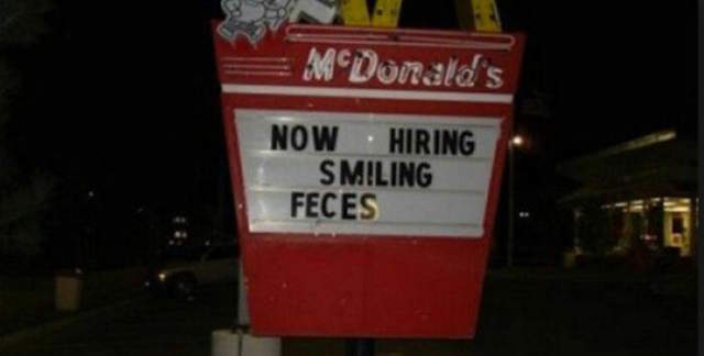 Shangrala's Funny Fast Food Signs