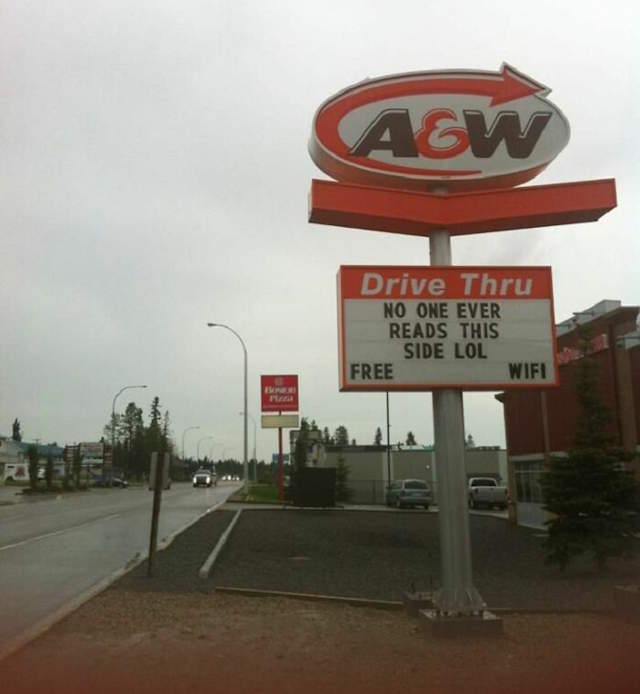 Shangrala's Funny Fast Food Signs